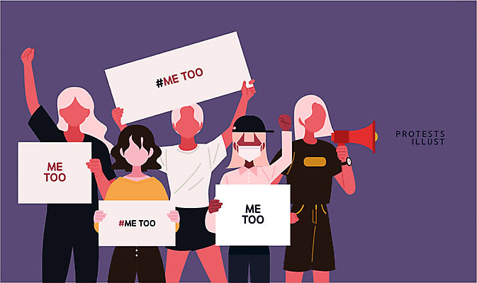 여자 일러스트 사각프레임 함께함 들기 여러명 성인 평화 외침 팻말 사회이슈 시위 성범죄 투쟁 얼굴없음 여자만 미투운동 국내일러스트 AI파일 다수 컨셉 모션 프레임 사람 사각형 소리 범죄 파일형식 벡터