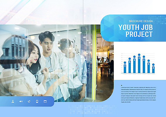 PSD 템플릿 표지디자인 북디자인 출판디자인 여자 남자 내지 리플렛 북커버 비즈니스 회의 그래프 팜플렛 여러명 20대 성인 파란색 한국인 구직 토론 취업준비생 구인구직 성인만 이미지템플릿 컬러 다수 컨셉 사람 동양인 청년 구인 파일형식
