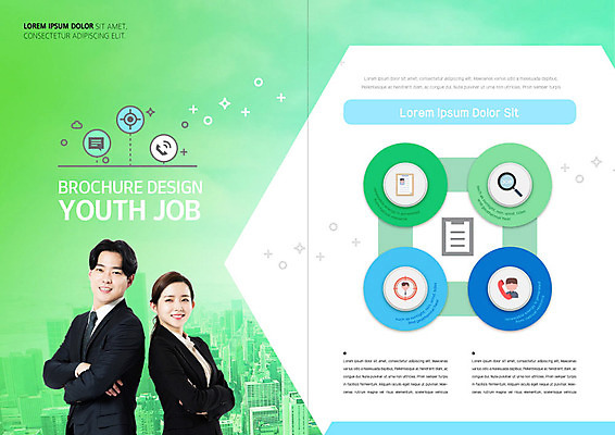 PSD 템플릿 표지디자인 북디자인 출판디자인 여자 남자 내지 리플렛 북커버 비즈니스 팜플렛 20대 성인 두명 초록색 한국인 구직 비즈니스맨 비즈니스우먼 취업준비생 구인구직 성인만 이미지템플릿 컬러 컨셉 사람 동양인 청년 직장인 구인 파일형식