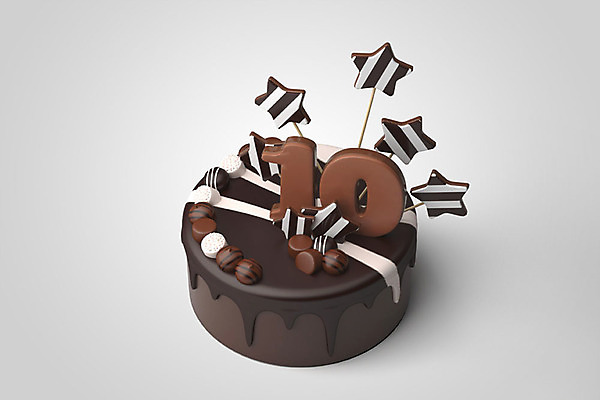 PSD 편집이미지 별 기념 이벤트 사람없음 컬러풀 한개 숫자 갈색 3D소스 3D 세일 케이크 초콜릿 축하 10 달콤 디지털합성 오브젝트 파티용품 초코맛 편집소스 10주년 편집3D 자연요소 문자 1 기념일 컬러 컨셉 디저트 파티 맛 이벤트용품 파일형식