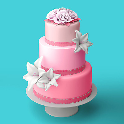PSD 편집이미지 꽃 분홍색 기념 이벤트 사람없음 장식 컬러풀 한개 장미 3D소스 3D 세일 케이크 축하 달콤 디지털합성 오브젝트 파티용품 3단케이크 편집소스 편집3D 식물 1 컬러 컨셉 디저트 파티 맛 이벤트용품 파일형식