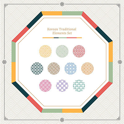 아이콘 한국전통 패턴 프레임 사람없음 세트 컬러풀 전통무늬 전통문양 원형 오색 팔각형 2D아이콘 AI파일 도형 전통 문양 컬러 무늬 한국 파일형식 벡터