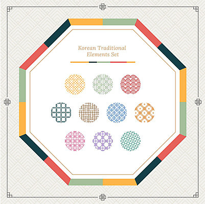 아이콘 한국전통 패턴 프레임 사람없음 세트 컬러풀 전통무늬 전통문양 원형 오색 팔각형 2D아이콘 AI파일 도형 전통 문양 컬러 무늬 한국 파일형식 벡터