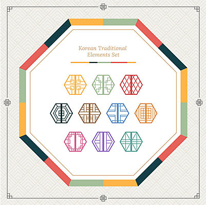 아이콘 한국전통 프레임 사람없음 세트 컬러풀 전통무늬 전통문양 육각형 창살 오색 전통창문 팔각형 2D아이콘 AI파일 도형 전통 문양 컬러 무늬 창문 한국 파일형식 벡터