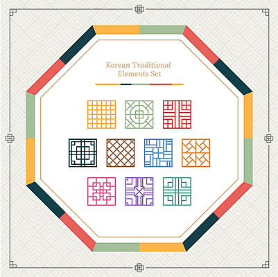 아이콘 한국전통 프레임 사람없음 세트 컬러풀 전통무늬 전통문양 사각형 보자기 오색 팔각형 2D아이콘 AI파일 도형 전통 문양 컬러 무늬 한국 파일형식 벡터 천_직물