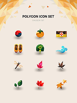 아이콘 단풍 낙엽 잎 감 사람없음 세트 추석 가을 부채 잠자리 편지 태극 꽃신 구름모양 폴리곤 2D아이콘 AI파일 모양 식물 문양 계절 명절 곤충 신발 과일 전통소품 파일형식 벡터 구름_자연
