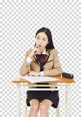 편집이미지 학생 응시 여학생 여자 교복 생각 교실 청소년 여고생 고등학생 수업 한명 누끼 사람 앉기 상반신 앞모습 10대 연필 십대라이프스타일 시험 한국인 책상 고민 시험지 필통 PNG 십대여자한명만 편집소스 고등교육 1 라이프스타일 시선 옷 교육 감정 뷰포인트 가구 학교 모션 학용품 동양인 필기구 여자한명만 십대여자만 파일형식