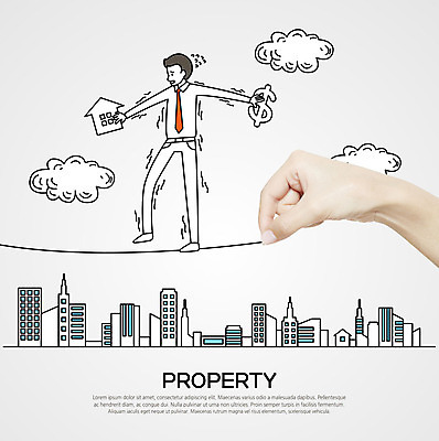 손 남자 줄 돈 일러스트 부동산 주택 한손 사람 두명 건물 신체부위 걷기 한국인 잡기 그림 손그림 감성 집값 폭등 국내일러스트 AI파일 건축물 컨셉 모션 동양인 재산 상승 파일형식 벡터