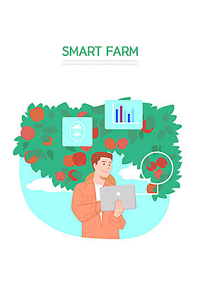 PSD 남자 일러스트 그래프 날씨 한명 사람 성인 노트북 스마트폰 컬러풀 정보 사과 과수원 수집 스마트 사과나무 정보수집 사물인터넷 성인남자한명만 스마트팜 국내일러스트 나무 1 컬러 컨셉 농업 과일 정보기술 전자제품 핸드폰 스마트기기 농장 남자한명만 성인남자만 파일형식