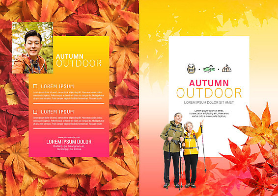 PSD 템플릿 표지디자인 북디자인 출판디자인 여자 표지 노년 남자 리플렛 단풍 낙엽 북커버 아웃도어 팜플렛 성인 빨간색 세명 30대 노부부 등산 캠핑 한국인 가을 60대 70대 이미지템플릿 부부 계절 컬러 잎 레저 사람 동양인 장년 트래킹 파일형식