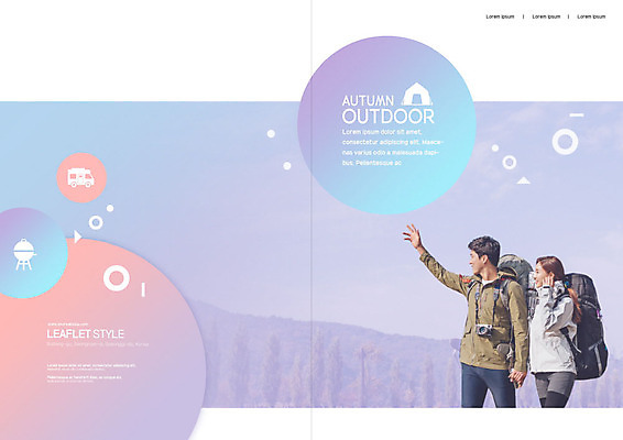 PSD 템플릿 표지디자인 북디자인 커플 출판디자인 여자 표지 남자 리플렛 북커버 아웃도어 팜플렛 20대 성인 두명 보라색 등산 캠핑 한국인 가을 원형 그라데이션 성인만 이미지템플릿 도형 계절 컬러 관계 레저 사람 동양인 청년 트래킹 파일형식