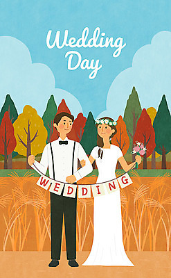 PSD 나무 식물 여자 남자 행복 신부 부케 웨딩드레스 신랑 결혼 일러스트 신혼부부 단풍나무 갈대 사랑 사람 정장 턱시도 성인 두명 가을풍경 기쁨 가을 청첩장 가랜드 성인만 웨딩촬영 국내일러스트 부부 드레스 옷 계절 감정 꽃다발 단풍 카드_감사 풍경 이벤트 파티용품 신혼 기념사진 파일형식 가을_계절