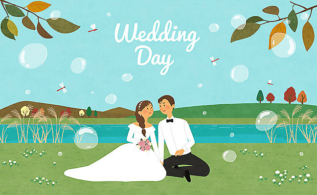 PSD 나무 식물 여자 남자 꽃 행복 신부 부케 웨딩드레스 신랑 결혼 일러스트 신혼부부 자연 사랑 사람 정장 턱시도 잔디 성인 두명 강 가을풍경 기쁨 가을 비눗방울 잠자리 청첩장 성인만 웨딩촬영 국내일러스트 부부 드레스 옷 계절 감정 꽃다발 곤충 카드_감사 풍경 이벤트 생태계 신혼 기념사진 파일형식 가을_계절