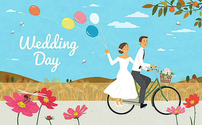 PSD 구름 여자 남자 행복 신부 웨딩드레스 신랑 결혼 일러스트 신혼부부 하늘 갈대 사랑 사람 정장 턱시도 성인 두명 가을풍경 자전거 기쁨 가을 잠자리 감나무 코스모스 청첩장 풍선 성인만 웨딩촬영 국내일러스트 자연요소 나무 식물 부부 드레스 옷 계절 꽃 감정 곤충 카드_감사 감 풍경 이벤트 바이크 신혼 기념사진 파일형식 가을_계절