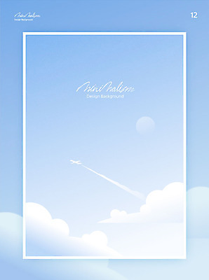 구름 디자인 하늘색 백그라운드 일러스트 하늘 비행기 풍경 사람없음 그래픽 뷰티 달 시원함 비행운 미니멀 국내일러스트 AI파일 자연요소 항공교통 대중교통 파란색 파일형식 벡터 구름_자연