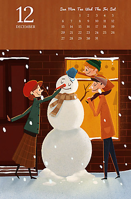 PSD 여자 남자 딸 어린이 크리스마스 겨울 일러스트 가족 눈사람 엄마 성인 세명 화목 달력 눈 가족라이프 아빠 12월 즐거움 2020년 경자년 국내일러스트 자연요소 라이프스타일 계절 기념일 감정 컨셉 관계 날씨 사람 날짜 연도 파일형식