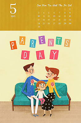 PSD 여자 남자 딸 어린이 일러스트 가족 엄마 성인 세명 화목 봄 달력 가족라이프 아빠 어버이날 5월 카네이션 즐거움 감사 2020년 경자년 국내일러스트 라이프스타일 계절 기념일 꽃 감정 컨셉 관계 사람 날짜 연도 파일형식