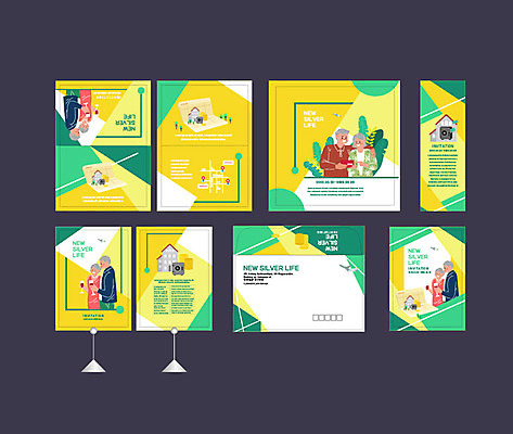 템플릿 배너 배너템플릿 여자 할아버지 노년 남자 할머니 이벤트 여러명 금융 경제 실버라이프 세트 노란색 저축 현수막 엽서 초대장 소봉투 행사세트 행사템플릿 금융의날 AI파일 라이프스타일 컬러 다수 편지봉투 카드_감사 사람 성인 편지 파일형식 벡터 법정기념일