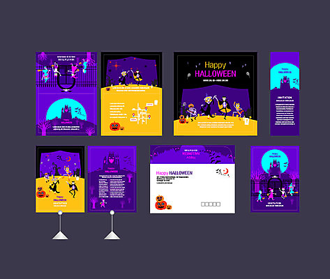 템플릿 배너 배너템플릿 호박 이벤트 사람없음 세트 컬러풀 할로윈 현수막 유령 마녀 엽서 초대장 몬스터 잭오랜턴 소봉투 행사세트 행사템플릿 AI파일 컬러 채소 편지봉투 카드_감사 편지 파일형식 벡터