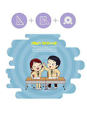 학생 여학생 여자 교육 남자 남학생 일러스트 학교 청소년 고등학생 고등학교 두명 10대 파란색 스쿨라이프 귀여움 십대라이프스타일 시험 끝 즐거움 하이파이브 삼각자 에듀 에듀케이션 십대만 스쿨팩 고등교육 국내일러스트 AI파일 라이프스타일 감정 컬러 컨셉 자 사람 손짓 파일형식 벡터