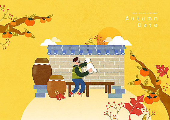 전신 PSD 식물 구름 한마리 남자 데이트 일러스트 고추 돌담 한명 사람 노란색 귀여움 가을풍경 달 가을 항아리 강아지 감나무 즐거움 평상 남자한명만 기와담장 국내일러스트 자연요소 나무 1 계절 감정 컬러 컨셉 채소 기와 감 풍경 담장 반려동물 돌_바위 도자기 개 남자만 파일형식 가을_계절