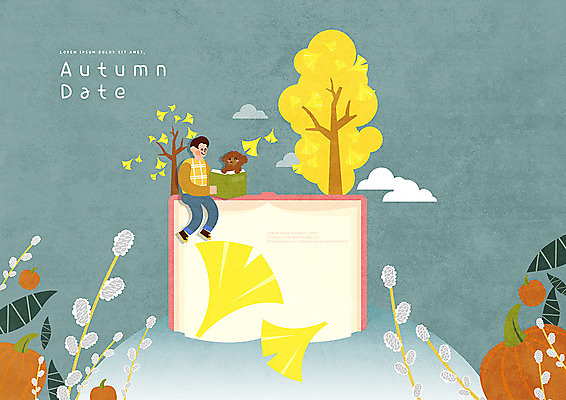 전신 PSD 구름 한마리 남자 데이트 일러스트 호박 한명 사람 책 독서 귀여움 가을풍경 가을 강아지 즐거움 은행잎 청록색 은행나무 버들강아지 남자한명만 국내일러스트 자연요소 나무 식물 1 계절 감정 컬러 컨셉 잎 채소 풍경 반려동물 개 남자만 파일형식 가을_계절