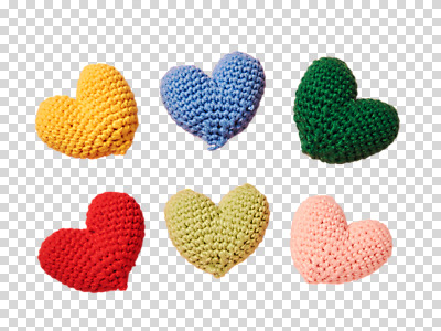 편집이미지 행복 감정 쿠션 사랑 누끼 사람없음 컬러풀 하트 털실 즐거움 오브젝트 하트쿠션 PNG 편집소스 모양 컬러 실 파일형식