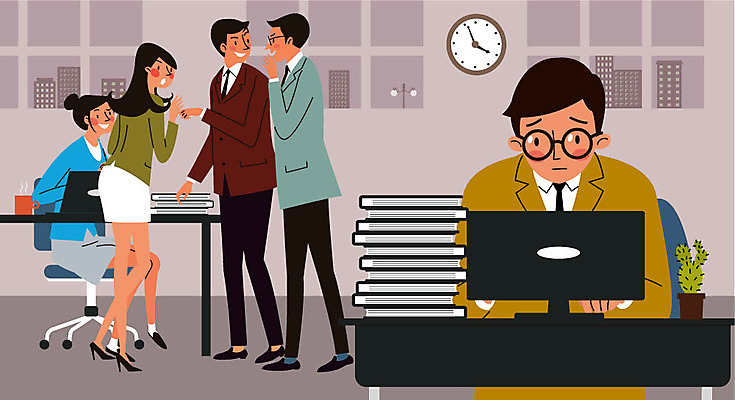 여자 남자 가로등 일러스트 회사 직장 사람 여러명 성인 비즈니스라이프 컴퓨터 짜증 비즈니스맨 비즈니스우먼 상사 사회이슈 책상 문서 업무과다 불쾌함 강요 뒷담화 따돌림 외톨이 제외 힘듦 성인만 직장내괴롭힘 불편함 국내일러스트 AI파일 라이프스타일 공공시설 감정 가구 다수 컨셉 비즈니스 전자제품 업무 직장인 감각 왕따 험담 파일형식 벡터