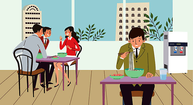 그릇 여자 남자 의자 일러스트 회사 탁자 나뭇잎 직장 사람 여러명 성인 비즈니스라이프 식당 짜증 비즈니스맨 비즈니스우먼 상사 사회이슈 동료 직원 국수 불쾌함 강요 따돌림 정수기 제외 힘듦 성인만 직장내괴롭힘 불편함 국내일러스트 AI파일 라이프스타일 식기 감정 음식 가구 다수 컨셉 잎 비즈니스 관계 상점 면류 직장인 감각 왕따 파일형식 벡터