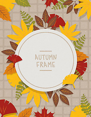 단풍 낙엽 일러스트 프레임 사람없음 컬러풀 가을 은행잎 원형프레임 프레임일러스트 국내일러스트 AI파일 계절 컬러 잎 원형 파일형식 벡터