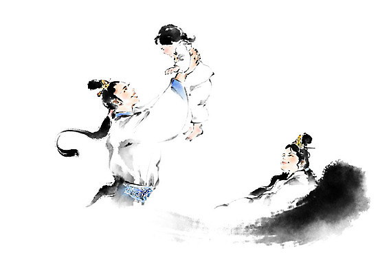 PSD 여자 남자 일러스트 캘리그라피 곰 엄마 붓터치 흑백 사람 세명 부모 아기 역사 아빠 한복 번짐 개천절 단군 단군신화 단군왕검 토속신앙 환웅 국내일러스트 동물 한국전통 종교 포유류 가족 촬영기법 공휴일 전통의상 국경일 신화 파일형식 효과