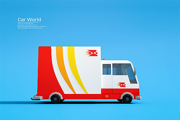 PSD 편집 편집이미지 사람없음 3D소스 3D 입체 디지털합성 오브젝트 파란배경 우체국 우체국차 우체국택배 로우폴리 편집소스 탑차 편집3D 백그라운드 자동차 파란색 트럭 택배 기관 파일형식