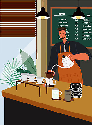 직업 접시 남자 커피 맨라이프 일러스트 한명 사람 성인 취미 카페 구직 즐거움 열정 바리스타 드립커피 자격증 핸드드립 싱글라이프 성인남자한명만 국내일러스트 AI파일 1 라이프스타일 식기 감정 음료 컨셉 상점 증명서 커피용품 남자한명만 성인남자만 파일형식 벡터