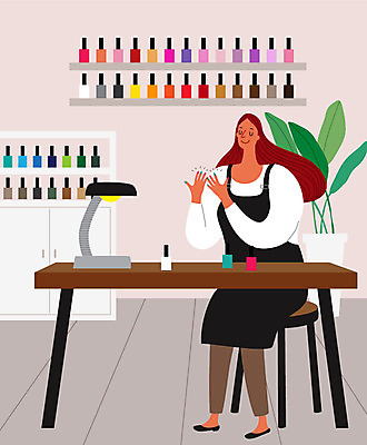 직업 우먼라이프 여자 일러스트 한명 사람 성인 취미 구직 손톱관리 네일아트 즐거움 매니큐어 열정 네일샵 네일아티스트 자격증 싱글라이프 성인여자한명만 국내일러스트 AI파일 1 라이프스타일 감정 컨셉 뷰티 상점 화장품 증명서 여자한명만 성인여자만 파일형식 벡터