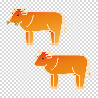 편집이미지 두마리 누끼 사람없음 귀여움 소 축산업 PNG 농수산물 편집소스 산업 컨셉 2 포유류 파일형식