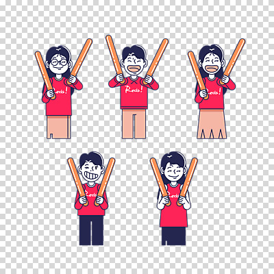 편집이미지 여자 남자 응원 한국 누끼 여러명 붉은악마 열정 응원단 막대풍선 PNG 편집소스 월드싸커 감정 아시아 스포츠 다수 사람 응원용품 풍선 파일형식