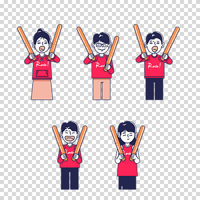 편집이미지 여자 남자 응원 한국 누끼 여러명 붉은악마 열정 응원단 막대풍선 PNG 편집소스 월드싸커 감정 아시아 스포츠 다수 사람 응원용품 풍선 파일형식