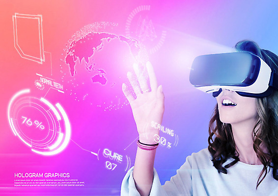 PSD 서양인 외국인 편집이미지 손 여자 그래프 새로움 한명 성인 그래픽 컬러풀 지구본 홀로그램 가상현실 여자한명만 성인여자한명만 4차산업 VR기기 이미지편집 1 산업 컬러 컨셉 사람 인종 신체부위 기계 여자만 성인여자만 파일형식