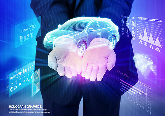 PSD 편집이미지 손 남자 자동차 그래프 새로움 한명 사람 정장 성인 신체부위 그래픽 파란색 보라색 엔진 홀로그램 남자한명만 4차산업 이미지편집 1 옷 산업 육상교통 컬러 컨셉 남자만 파일형식