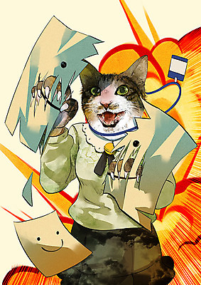 PSD 동물 한마리 일러스트 스트레스 표정 의인화 관리 사람 컬러풀 사무실 고양이 슬픔 분노 업무 직장인 폭력 폭발 사원증 발톱 국내일러스트 직업 1 감정 컬러 비즈니스 포유류 발 반려동물 작업 사회이슈 파일형식