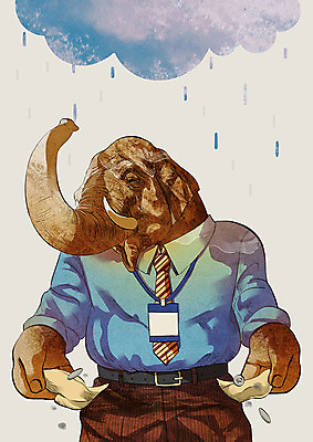 PSD 동물 구름 한마리 돈 일러스트 넥타이 코끼리 스트레스 의인화 사람 사무실 동전 슬픔 업무 직장인 비 사원증 빈털터리 파산 우울감 국내일러스트 자연요소 직업 1 잡화 감정 비즈니스 포유류 날씨 금융 작업 재산 파일형식