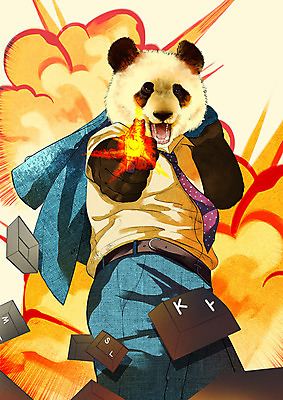 PSD 동물 한마리 일러스트 스트레스 의인화 사람 정장 컬러풀 사무실 총 슬픔 분노 키보드 업무 직장인 폭력 폭발 퇴근 국내일러스트 직업 1 옷 감정 무기 컬러 비즈니스 작업 사회이슈 출퇴근 파일형식