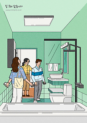 전신 부부 여자 남자 일러스트 집안 조명 욕조 서기 들기 상반신 성인 세명 수건 욕실 세면대 화장실 서랍장 내집마련 샤워기 변기 공인중개사 부동산중개인 샤워실 욕실거울 성인만 국내일러스트 AI파일 직업 커플 가구 모션 부동산 실내 사람 위생용품 거울 중개인 샤워시설 파일형식 벡터