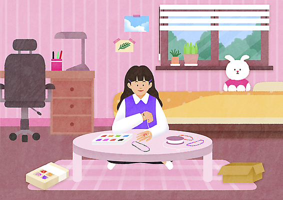 전신 PSD 여자 화분 분홍색 의자 일러스트 창문 팔찌 집안 한명 앉기 성인 취미 상자 침대 스탠드 블라인드 책상 즐거움 만들기 비즈 비즈공예 토끼인형 원형탁자 성인여자한명만 집콕 스테이홈 레이어드홈 국내일러스트 1 감정 인형 컬러 가구 장신구 모션 탁자 조명 실내 사람 토끼 커튼 공예 신조어 여자한명만 성인여자만 파일형식 사회적거리두기 앳홈라이프