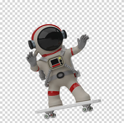 전신 편집 편집이미지 한명 누끼 사람 3D소스 3D 손들기 우주비행사 스케이트보드 배송 디지털합성 우주복 PNG 편집소스 1 옷 모션 우주 보드_스포츠 파일형식