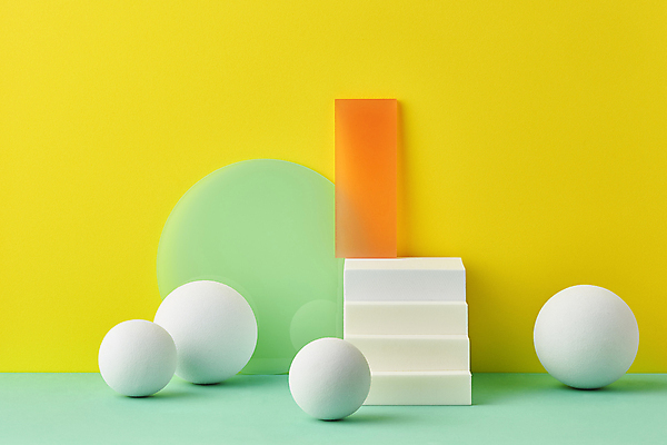 포토 JPG 스튜디오촬영 백그라운드 실내 사람없음 계단 사각형 원형 오브젝트 모던 노란배경 입체도형 포디움 목업 아크릴 카피스페이스 초록배경 국내포토 도형 재질 내부 초록색 노란색 공백 무대 입체 파일형식