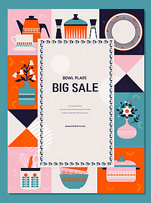 그릇 접시 꽃 일러스트 주방용품 프레임 북유럽스타일 타이포그라피 사람없음 쇼핑 컬러풀 꽃병 냄비 찻잔 찻주전자 거품기 은방울꽃 후추통 빅세일 소금통 수저통 프레임일러스트 국내일러스트 AI파일 식물 문자 식기 컬러 생활용품 주전자 잔 세일 솥 양념통 스타일 파일형식 벡터