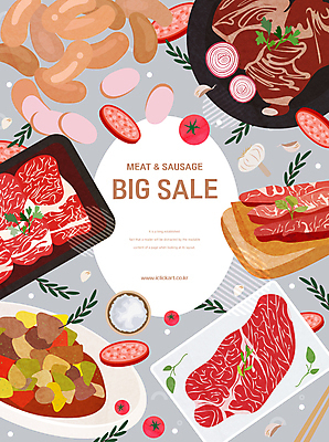 접시 잎 토마토 일러스트 젓가락 양파 프레임 마늘 생고기 육류 돼지고기 스테이크 타이포그라피 사람없음 쇼핑 회색 소고기 소시지 갈비 소금 빅세일 정육점 프레임일러스트 국내일러스트 AI파일 식물 문자 식기 컬러 채소 식재료 서양음식 수저 세일 상점 가공식품 파일형식 벡터