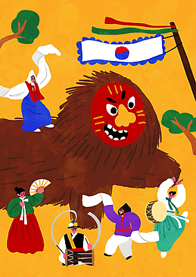 전신 PSD 나무 한국문화 한국전통 여자 남자 전통문화 일러스트 문화예술 함께함 들기 여러명 성인 노란색 깃발 춤 한복 풍물놀이 북 즐거움 탈춤 전통무용 태극 장구 접부채 무형문화재 북청사자 북청사자놀음 사자탈 상모돌리기 승무 성인만 국내일러스트 식물 동양문화 전통 문양 감정 문화 컬러 다수 컨셉 모션 타악기 한국 국악기 국악 사람 문화재 전통의상 전통공연 탈 전통부채 파일형식