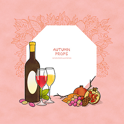 PSD 분홍색 낙엽 와인잔 라인일러스트 일러스트 포도 프레임 사람없음 가을 나뭇가지 레드와인 화이트와인 와인병 솔방울 석류 두잔 프레임일러스트 국내일러스트 나무 계절 컬러 잎 2 술잔 과일 병_용기 와인 파일형식